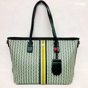 Tory Burch Green Gemini Link Tote